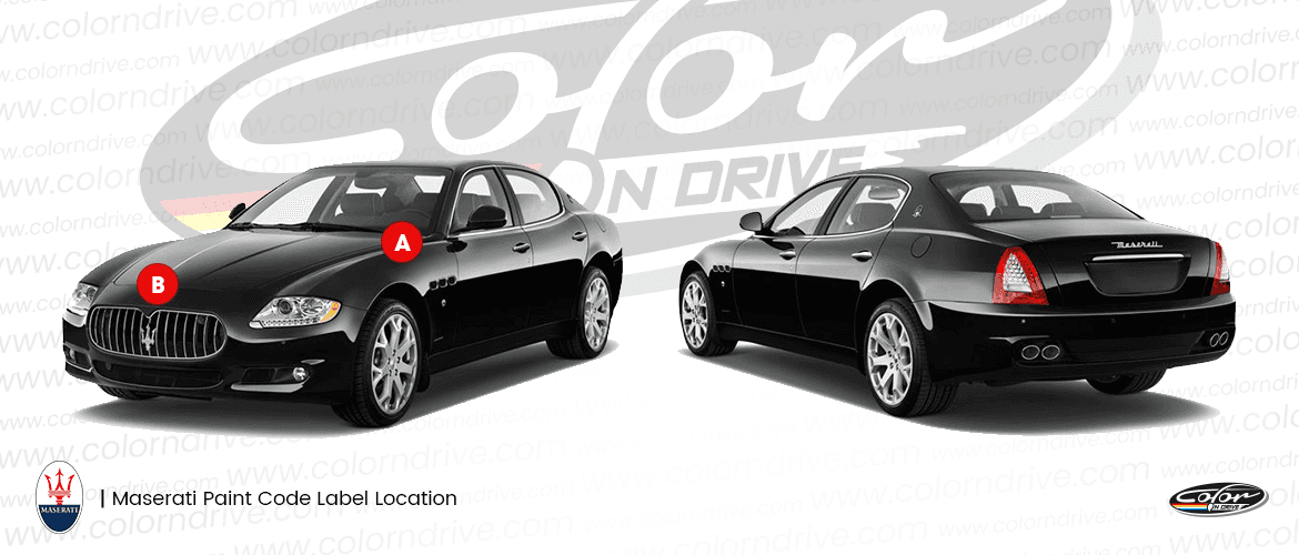 MASERATI paint code label location diagram